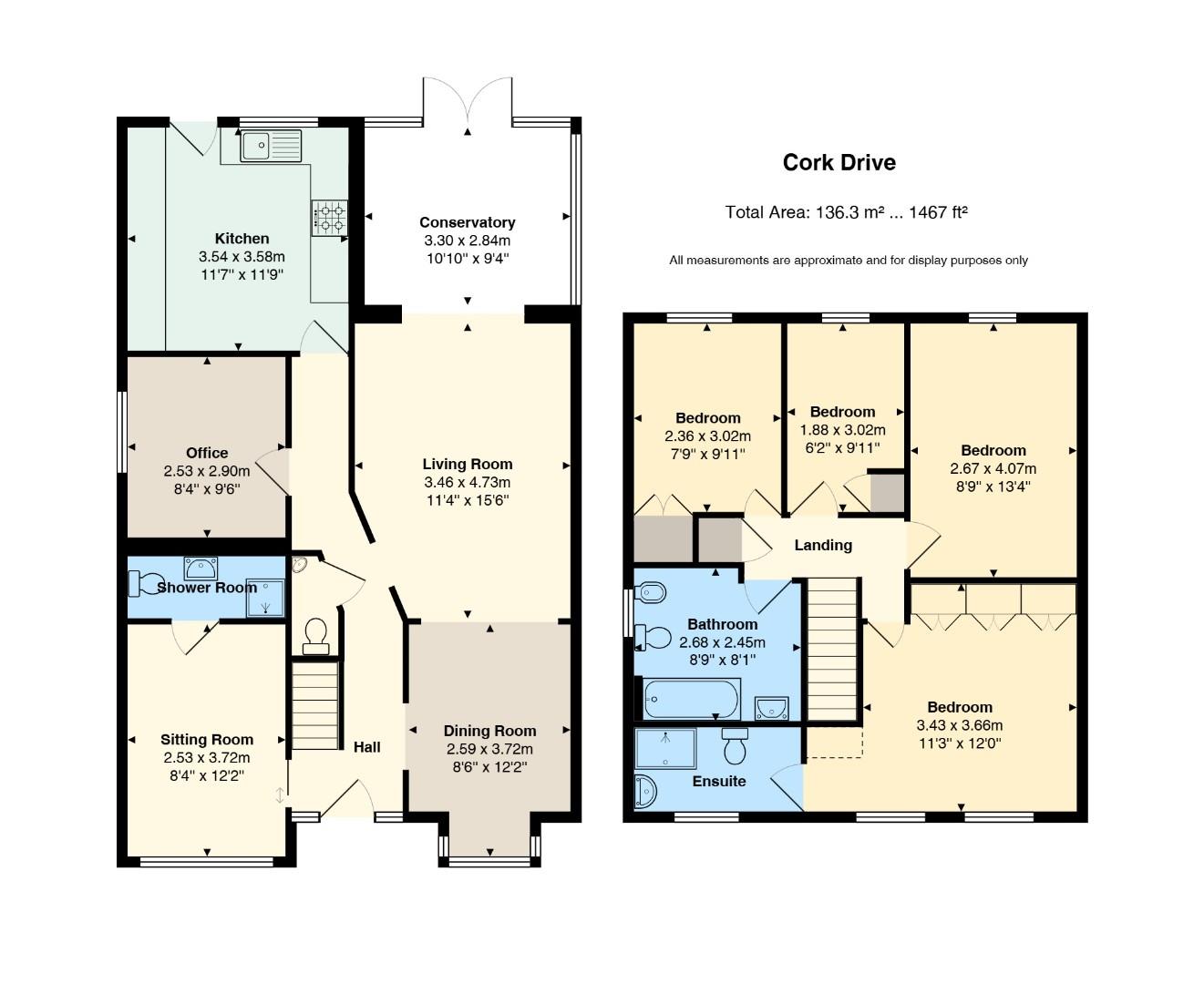 Floorplan for Cork Drive, Pontprennau, Cardiff
